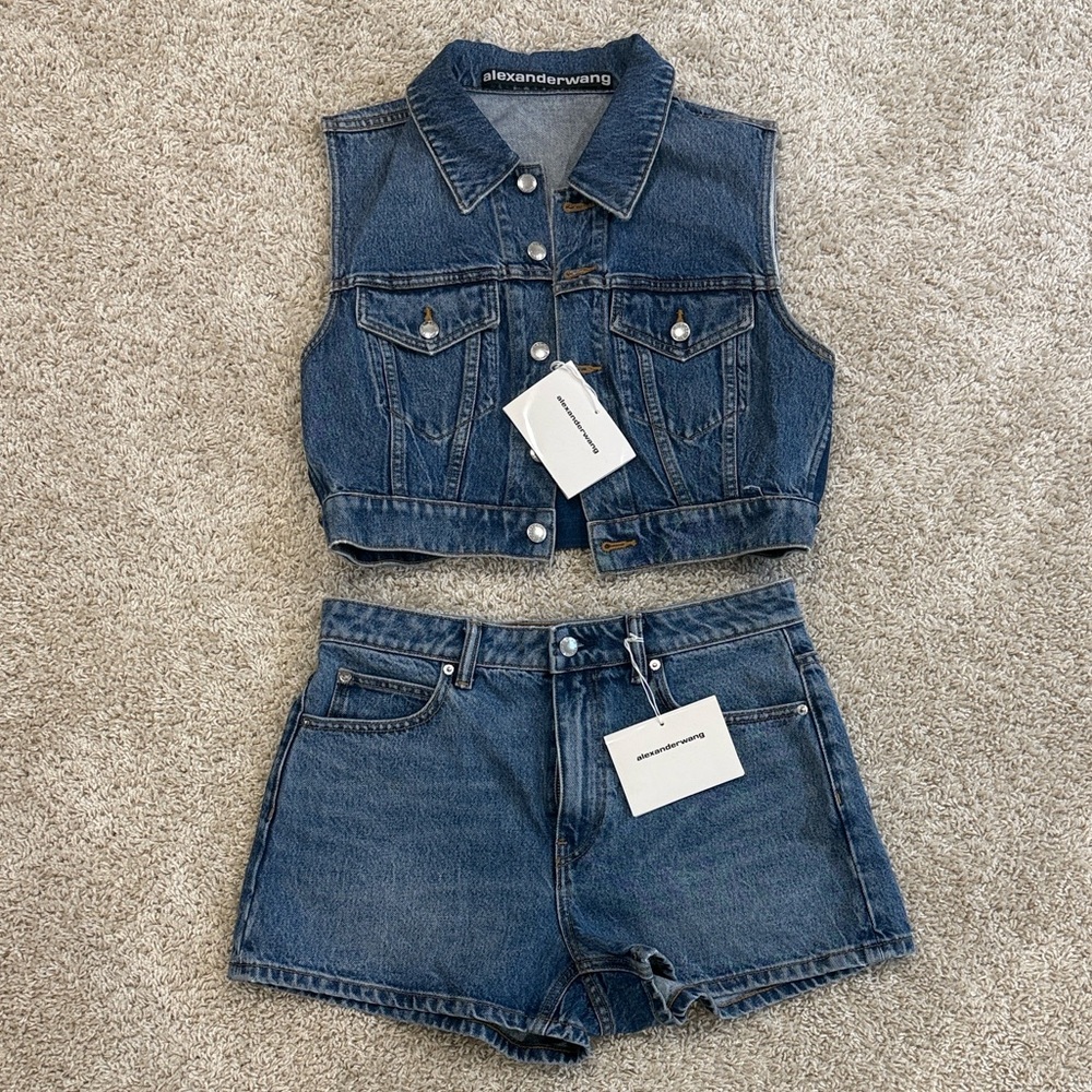 Alexander Wang Denim Vest and Shorts
